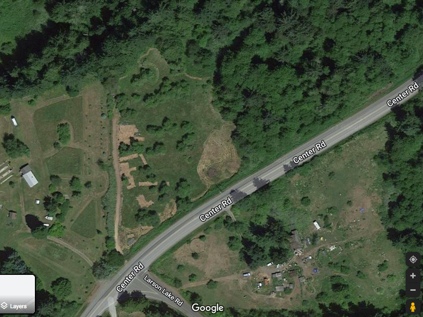 aerial view of orchard